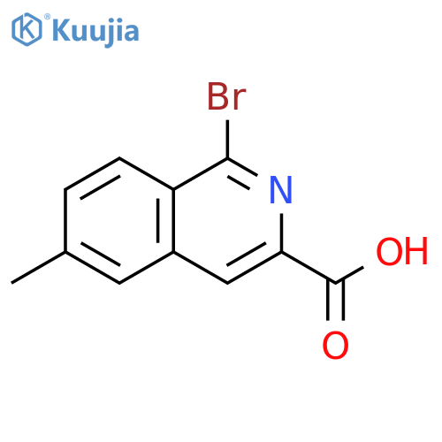3-Isoquinolinecarboxylic acid, 1-bromo-6-methyl- structure