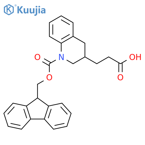 3-Quinolinepropanoic acid, 1-[(9H-fluoren-9-ylmethoxy)carbonyl]-1,2,3,4-tetrahydro- structure