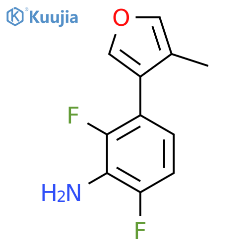 2,6-Difluoro-3-(4-methylfuran-3-yl)aniline structure