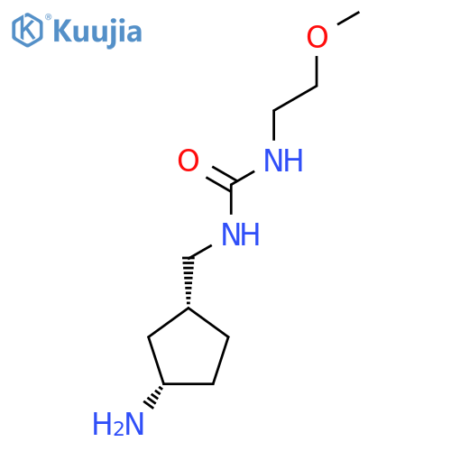rac-1-{[(1R,3S)-3-aminocyclopentyl]methyl}-3-(2-methoxyethyl)urea structure