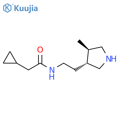 Cyclopropaneacetamide, N-[2-[(3R,4R)-4-methyl-3-pyrrolidinyl]ethyl]-, rel- structure
