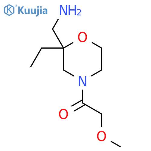 1-[2-(Aminomethyl)-2-ethylmorpholin-4-yl]-2-methoxyethan-1-one structure