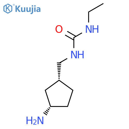 rac-1-{[(1R,3S)-3-aminocyclopentyl]methyl}-3-ethylurea structure