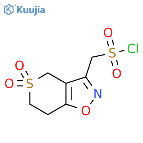 {5,5-dioxo-4H,6H,7H-5lambda6-thiopyrano3,4-d1,2oxazol-3-yl}methanesulfonyl chloride structure