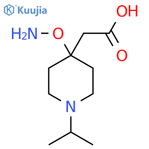 2-[4-(Aminooxy)-1-(propan-2-yl)piperidin-4-yl]acetic acid structure