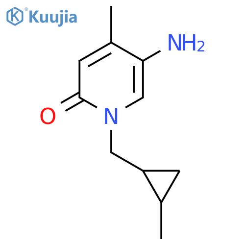 5-amino-4-methyl-1-(2-methylcyclopropyl)methyl-1,2-dihydropyridin-2-one structure