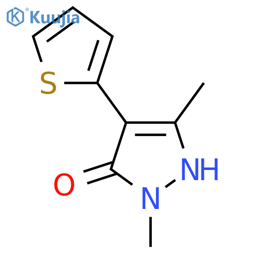 1,3-dimethyl-4-(thiophen-2-yl)-1H-pyrazol-5-ol structure