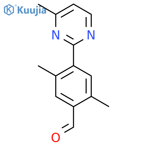 2,5-Dimethyl-4-(4-methylpyrimidin-2-yl)benzaldehyde structure