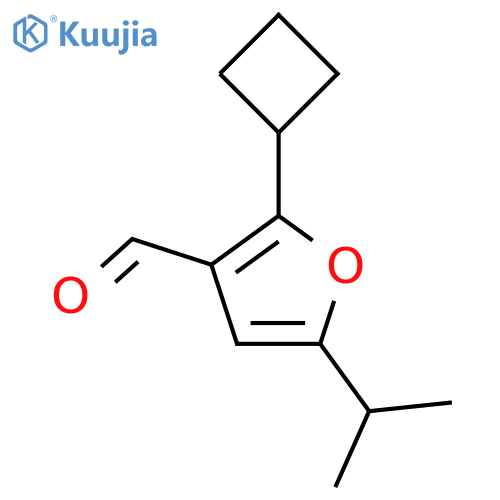 2-Cyclobutyl-5-(propan-2-yl)furan-3-carbaldehyde structure