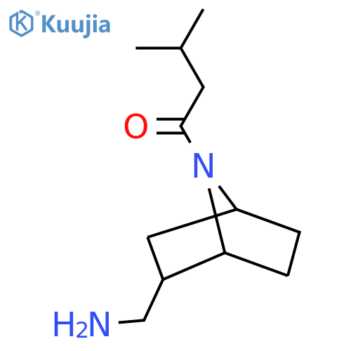 1-[2-(Aminomethyl)-7-azabicyclo[2.2.1]heptan-7-yl]-3-methylbutan-1-one structure