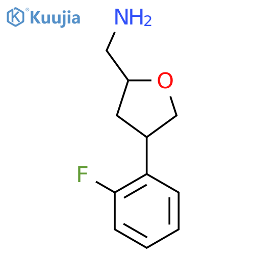 [4-(2-Fluorophenyl)oxolan-2-yl]methanamine structure