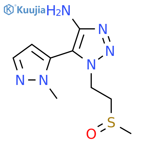 1-(2-methanesulfinylethyl)-5-(1-methyl-1H-pyrazol-5-yl)-1H-1,2,3-triazol-4-amine structure