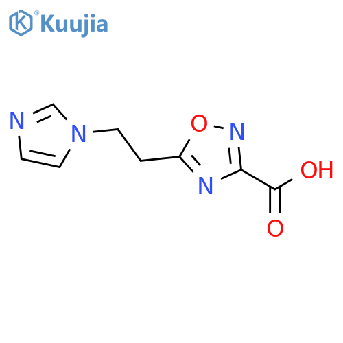 5-2-(1H-imidazol-1-yl)ethyl-1,2,4-oxadiazole-3-carboxylic acid structure