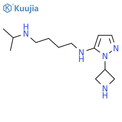 1-(azetidin-3-yl)-N-{4-(propan-2-yl)aminobutyl}-1H-pyrazol-5-amine structure