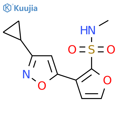 3-(3-cyclopropyl-1,2-oxazol-5-yl)-N-methylfuran-2-sulfonamide structure