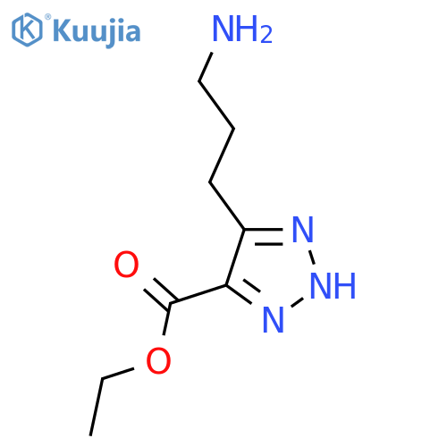ethyl 5-(3-aminopropyl)-1H-1,2,3-triazole-4-carboxylate structure