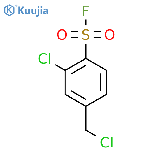 2-Chloro-4-(chloromethyl)benzene-1-sulfonyl fluoride structure