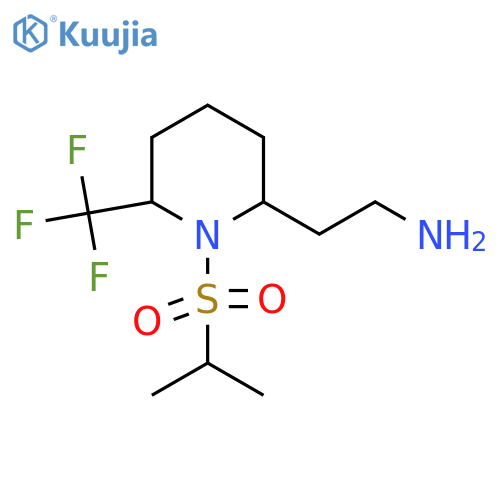 2-[1-(Propane-2-sulfonyl)-6-(trifluoromethyl)piperidin-2-yl]ethan-1-amine structure