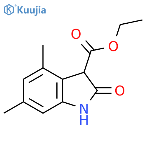 ethyl 4,6-dimethyl-2-oxo-2,3-dihydro-1H-indole-3-carboxylate structure