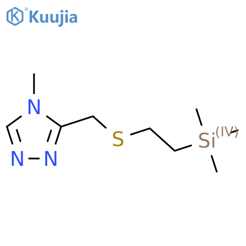 4-methyl-3-({2-(trimethylsilyl)ethylsulfanyl}methyl)-4H-1,2,4-triazole structure