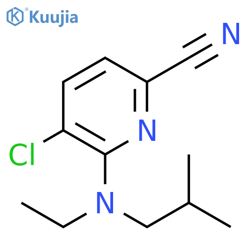 2-Pyridinecarbonitrile, 5-chloro-6-[ethyl(2-methylpropyl)amino]- structure