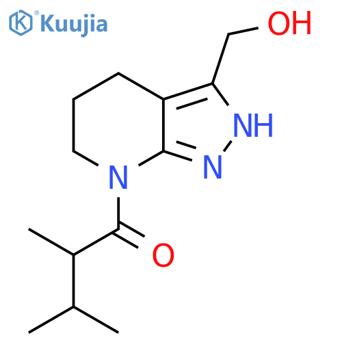 1-[3-(hydroxymethyl)-1H,4H,5H,6H,7H-pyrazolo[3,4-b]pyridin-7-yl]-2,3-dimethylbutan-1-one structure