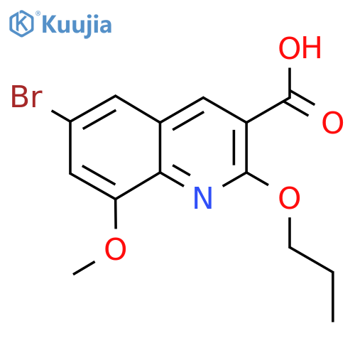 6-Bromo-8-methoxy-2-propoxyquinoline-3-carboxylic acid structure