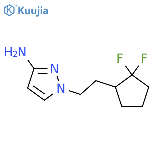 1-2-(2,2-difluorocyclopentyl)ethyl-1H-pyrazol-3-amine structure