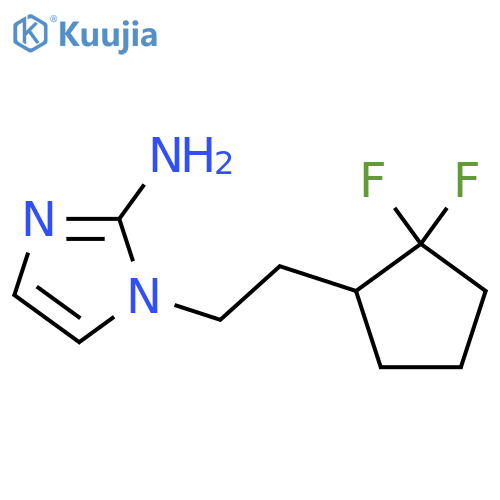 1-2-(2,2-difluorocyclopentyl)ethyl-1H-imidazol-2-amine structure