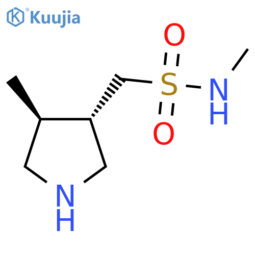 N-methyl-1-[(3S,4S)-4-methylpyrrolidin-3-yl]methanesulfonamide structure