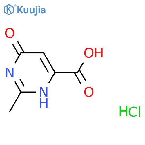 2-methyl-6-oxo-1,6-dihydropyrimidine-4-carboxylic acid hydrochloride structure