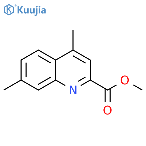 2-Quinolinecarboxylic acid, 4,7-dimethyl-, methyl ester structure
