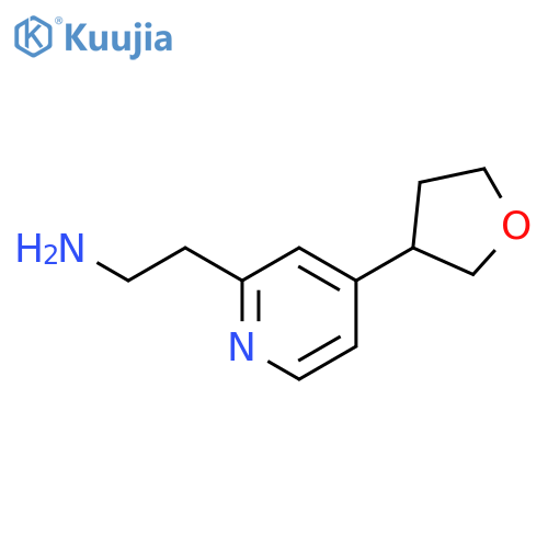 2-Pyridineethanamine, 4-(tetrahydro-3-furanyl)- structure