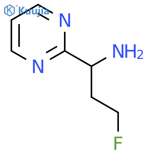 3-fluoro-1-(pyrimidin-2-yl)propan-1-amine structure