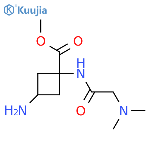 Methyl 3-amino-1-[2-(dimethylamino)acetamido]cyclobutane-1-carboxylate structure