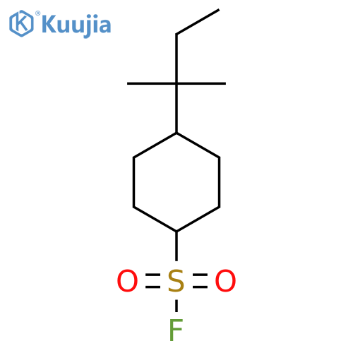 4-(2-methylbutan-2-yl)cyclohexane-1-sulfonyl fluoride structure