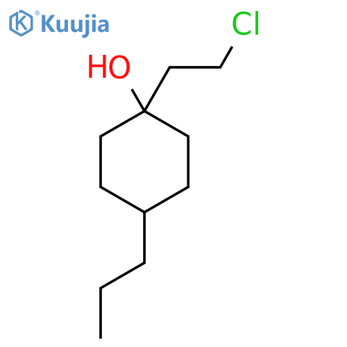 1-(2-Chloroethyl)-4-propylcyclohexan-1-ol structure