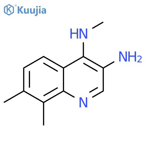 3,4-Quinolinediamine, N4,7,8-trimethyl- structure