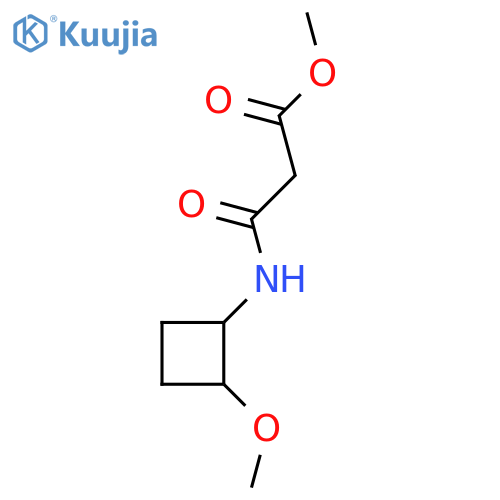 Methyl 2-[(2-methoxycyclobutyl)carbamoyl]acetate structure
