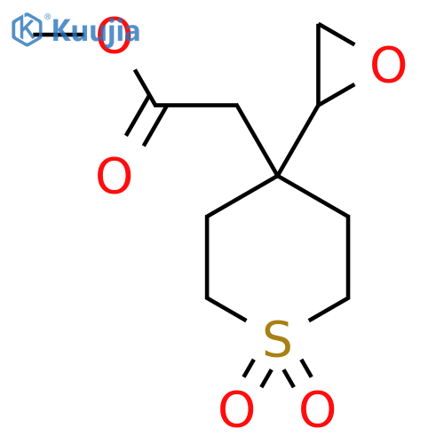 Methyl 2-[4-(oxiran-2-yl)-1,1-dioxo-1lambda6-thian-4-yl]acetate structure