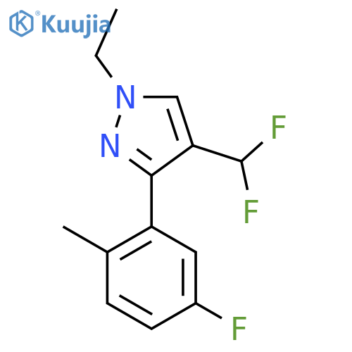 4-(difluoromethyl)-1-ethyl-3-(5-fluoro-2-methylphenyl)-1H-pyrazole structure