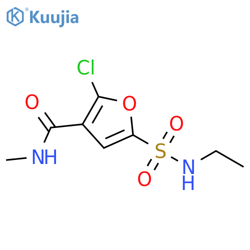 2-chloro-5-(ethylsulfamoyl)-N-methylfuran-3-carboxamide structure
