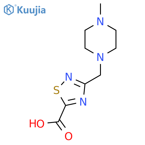 3-[(4-Methylpiperazin-1-yl)methyl]-1,2,4-thiadiazole-5-carboxylic acid structure