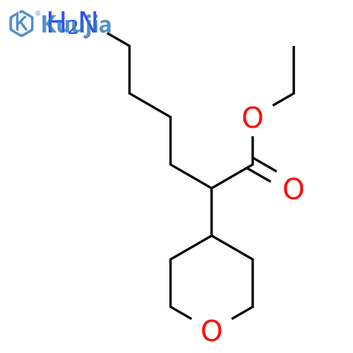 Ethyl 6-amino-2-(oxan-4-yl)hexanoate structure