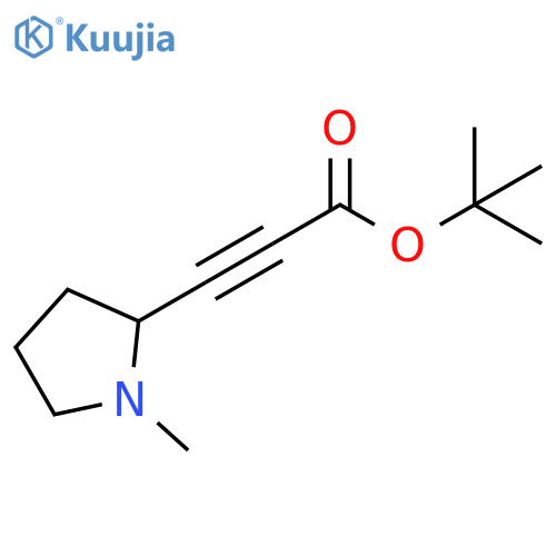 2-Propynoic acid, 3-(1-methyl-2-pyrrolidinyl)-, 1,1-dimethylethyl ester structure