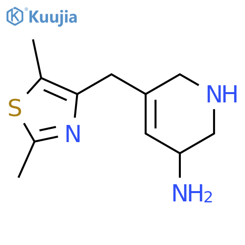 5-[(Dimethyl-1,3-thiazol-4-yl)methyl]-1,2,3,6-tetrahydropyridin-3-amine structure