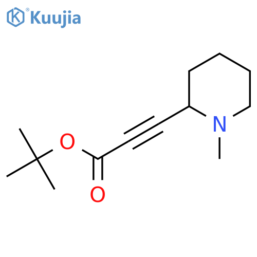 Tert-butyl 3-(1-methylpiperidin-2-yl)prop-2-ynoate structure
