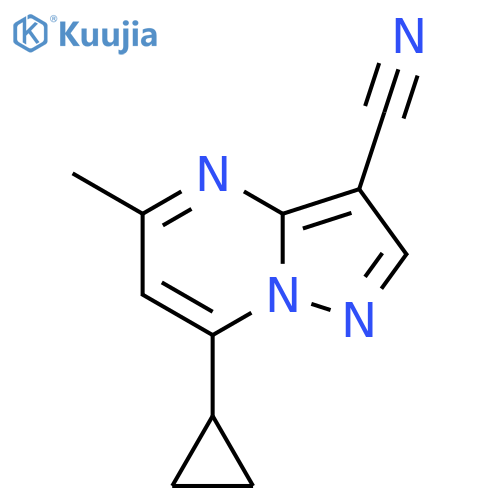 7-cyclopropyl-5-methylpyrazolo1,5-apyrimidine-3-carbonitrile structure