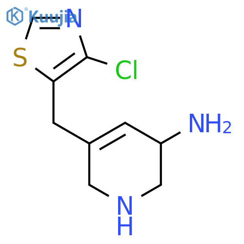 5-[(4-Chloro-1,3-thiazol-5-yl)methyl]-1,2,3,6-tetrahydropyridin-3-amine structure
