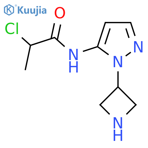 N-1-(azetidin-3-yl)-1H-pyrazol-5-yl-2-chloropropanamide structure